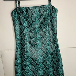 TIGER MIST SNAKE SKIN BODY-CON DRESS